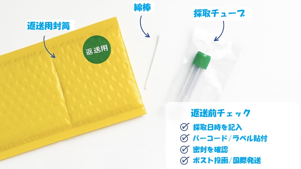 返送前チェックの写真実例